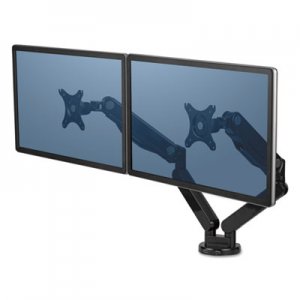 Fellowes FEL8042501 Platinum Series Dual Monitor Arm, 33 1/2 x 6 x 24 1/2, Black