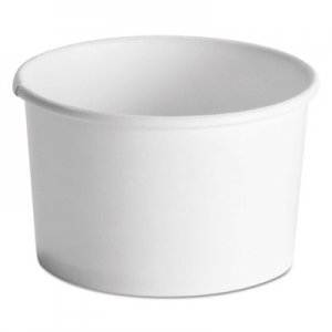 Chinet HUH71037 Squat Paper Food Container, Streetside Design, 8-10oz, White, 50/Pack, 20/CT