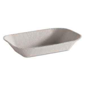 Chinet HUH10403CT Savaday Molded Fiber Food Tray, Beige, 7x5, 250/BG, 4 BG/CT