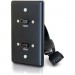 C2G 39879 Single Gang Wall Plate with Dual HDMI Pigtails Black