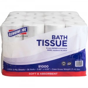Genuine Joe 91000PL Low Core 2-ply Bath Tissue