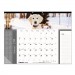 Brownline REDC194116 Pets Collection Monthly Desk Pad, 22 x 17, Puppies, 2019