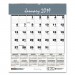 House of Doolittle HOD330 Bar Harbor Wirebound Monthly Wall Calendar, 6 x 7, Blue, 2019