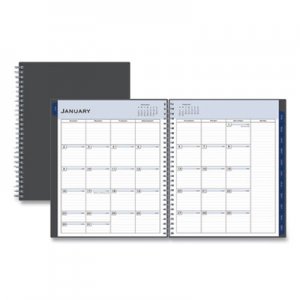 Blue Sky BLS100011 Passages Monthly Wirebound Planner, 10 x 8, Charcoal, 2021