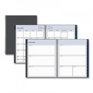 Blue Sky BLS100008 Passages Weekly/Monthly Wirebound Planner, 11 x 8.5, Charcoal, 2021