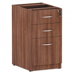 Alera ALEVA532822WA Alera Valencia Series Box/Box/File Full Pedestal, 15.63w x 20.5d x 28.5h, Modern Walnut