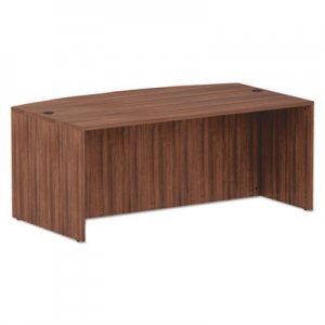 Alera ALEVA227236WA Alera Valencia Series Bow Front Desk Shell, 71" x 41.38" x 29.63", Modern Walnut