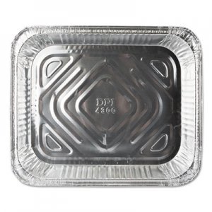 Durable Packaging DPKFS4300100 Aluminum Steam Table Pans, Half Size, Shallow, 100/Carton