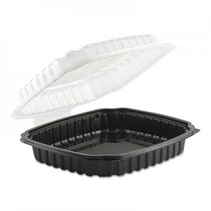 Anchor Packaging ANZ4669911 Culinary Basics Microwavable Container, 36 oz, Clear/Black, 100/Carton