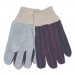 MCR CRW1040 1040 Leather Palm Glove, Gray/White, Large, Dozen
