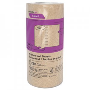 Cascades PRO CSDK251 Select Kitchen Roll Towels, 2-Ply, 11" x 166.6 ft, Natural, 250/Roll, 12/Carton