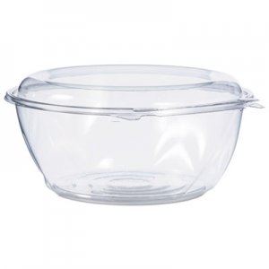 Dart DCCCTR64BD Tamper-Resistant, Tamper-Evident Bowls, 8 9/10" x 8 9/10" x 4", Clear, 100/CT