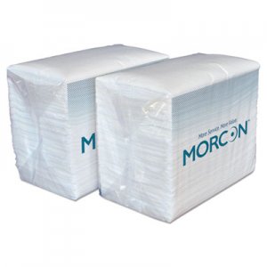 Morcon Paper MOR3466 Dinner Napkins, 2-Ply, White, 14 1/2 x 16 1/2, 3000/Carton