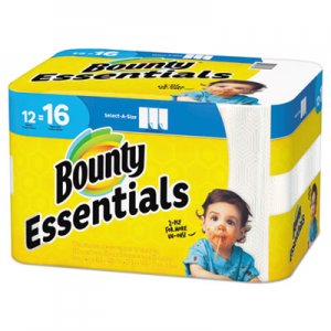 Bounty PGC74682 Essentials Select-A-Size Kitchen Roll Paper Towels, 2-Ply, 83 Sheets/Roll, 12 Rolls/Carton