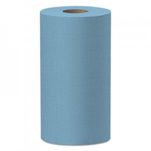 WypAll KCC35411 X60 Cloths, Small Roll, 9.8 x 13.4, Blue, 130/Roll, 12 Rolls/Carton