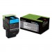 Lexmark LEX70C0XCG 700XCG, Extra High-Yield, Toner, 4000 Page-Yield, Cyan