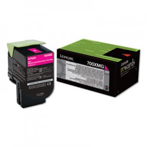 Lexmark LEX70C0XMG 700XMG, Extra High-Yield, Toner, 4000 Page-Yield, Magenta