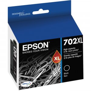 Epson T702XL120-S Black Ink Cartridge, High-capacity