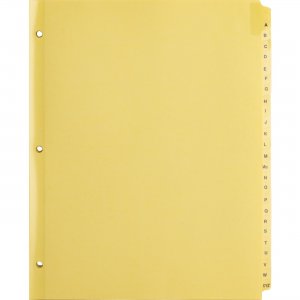 Business Source 01806 A-Z Clear Plastic Tab Index Dividers