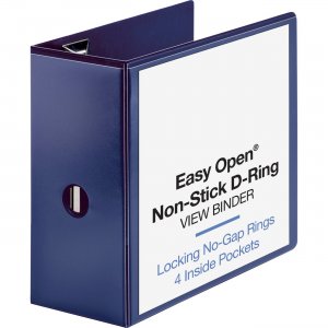 Business Source 26978 Navy D-ring Binder