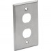 Tripp Lite N206-FP02-IND RJ45 Bulkhead Wall Plate, 2 Cutouts, Industrial, Metal