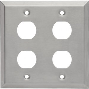 Tripp Lite N206-FP04-IND RJ45 Bulkhead Wall Plate, 4 Cutouts, Industrial, Metal