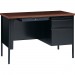 Lorell 66948 Fortress Series Walnut Laminate Top Desk