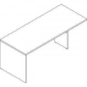 Lorell PRT3072MY Prominence 2.0 Mahogany Laminate Peninsula Desk