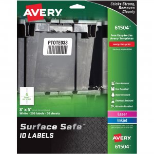 Avery 61504 Surface Safe ID Labels