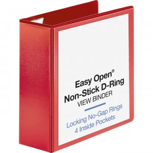 Business Source 26983 Red D-ring Binder
