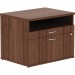 Lorell 16231 Walnut Open Shelf File Cabinet Credenza