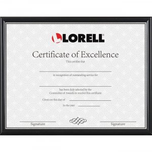 Lorell 49215 Certificate Frame
