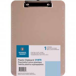 Business Source 01870 Transparent Plastic Clipboard