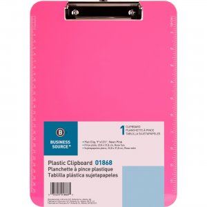 Business Source 01868BD Flat Clip Plastic Clipboard