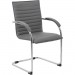 Boss B9536-GY-2 Chrome Frame, Grey Vinyl Side Chair, 2 pack