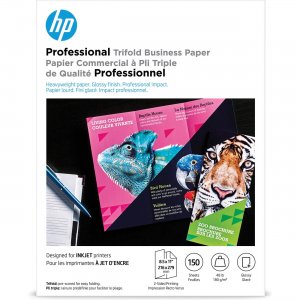 HP 4WN12A 48 lb. Glossy Tri-fold Paper