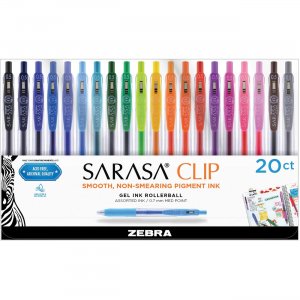 Zebra Pen 47220 Clip Medium Point Gel Ink Rollerball