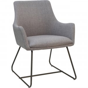 Lorell 68562 Gray Flannel Guest Chair with Sled Base