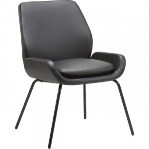 Lorell 68574 Bonded Leather U-Shaped Seat Guest Chair