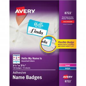 Avery 08722 Hello My Name Is Self-adhesive Name Tags