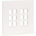 Tripp Lite N080-212 12-Port Keystone Double-Gang Faceplate, White, TAA