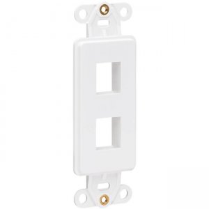 Tripp Lite N042D-002V-WH Center Plate Insert, Decora Style - Vertical, 2 Ports