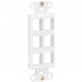 Tripp Lite N042D-006V-WH Center Plate Insert, Decora Style - Vertical, 6 Ports