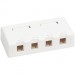 Tripp Lite N082-004-WH Surface-Mount Box for Keystone Jacks - 4 Ports, White