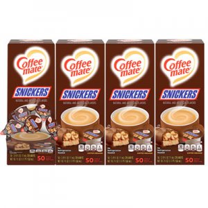 Coffee mate NES61425CT Liquid Coffee Creamer, Snickers, 0.38 oz Mini Cups, 200 Cups/Carton