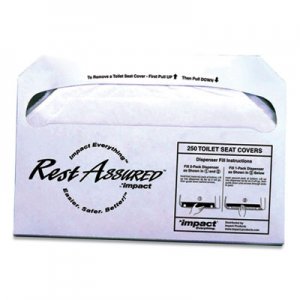 Impact IMP25177673 Rest Assured Seat Covers, 14.25 x 16.85, White, 250/Pack, 20 Packs/Carton