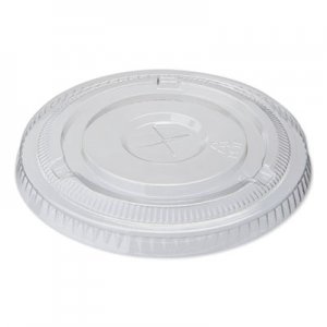 Dixie DXECL1424PET Cold Drink Cup Lids, Fits 16 oz Plastic Cold Cups, Clear, 100/Sleeve, 10 Sleeves/Carton