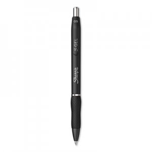 Sharpie S-Gel SAN2096145 S-Gel Retractable Gel Pen, Fine 0.5 mm, Black Ink, Black Barrel, Dozen