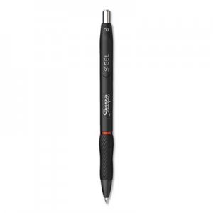 Sharpie S-Gel SAN2096158 S-Gel Retractable Gel Pen, Medium 0.7 mm, Red Ink, Black Barrel, Dozen