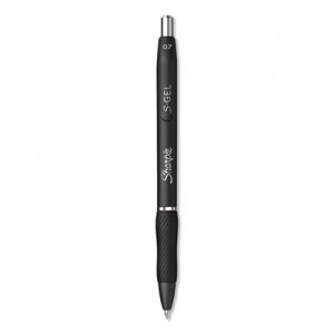 Sharpie S-Gel SAN2096159 S-Gel Retractable Gel Pen, Medium 0.7 mm, Black Ink, Black Barrel, Dozen